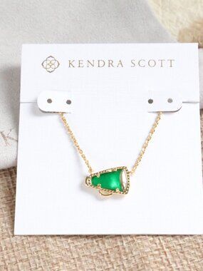Kendra Scott • Cheer Gold Green Illusion Necklace